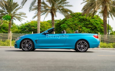 Blue BMW 430i  cabrio for rent in Abu-Dhabi 1