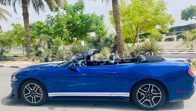 Blue Ford Mustang for rent in Abu-Dhabi 0