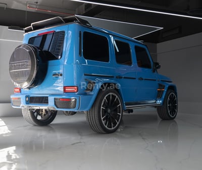 Azul Mercedes G63 Brabus Hermes en alquiler en Dubai 0