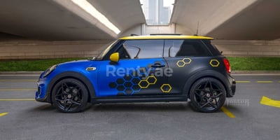 Blue Mini Cooper for rent in Sharjah 1