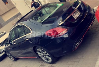 Dark Blue Mercedes C300 for rent in Abu-Dhabi 1