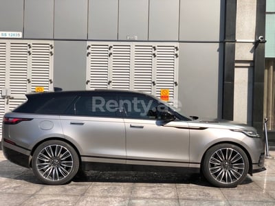 Dark Grey Range Rover Velar for rent in Dubai 0