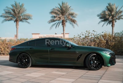 Green BMW 840 Grand Coupe for rent in Dubai 0