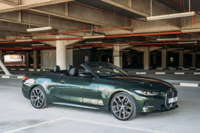 Green BMW 430i cabrio for rent in Abu-Dhabi 1