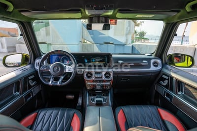 Green Mercedes G63 AMG EDITION 1 Lime for rent in Abu-Dhabi 0