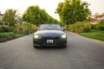 Grey Audi A5 for rent in Abu-Dhabi 1