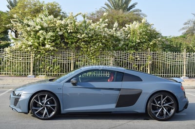 Grey Audi R8 for rent in Sharjah 1