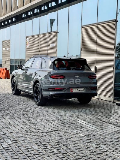 Grey Bentley Bentayga for rent in Dubai 1