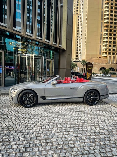 Grey Bentley GT for rent in Dubai 0