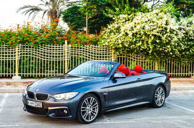 Grey BMW 430 Cabriolet for rent in Abu-Dhabi 1