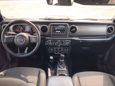 Grey Jeep Wrangler Unlimited Sports for rent in Sharjah 1