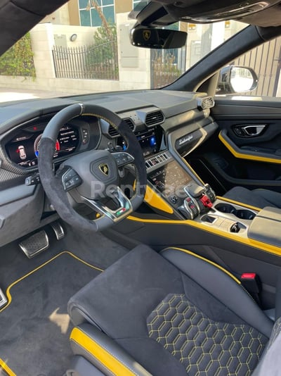 Grey Lamborghini Urus Capsule for rent in Dubai 1