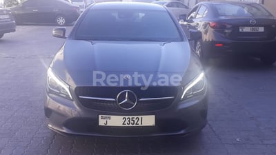 Grey Mercedes CLA 200 for rent in Abu-Dhabi 0