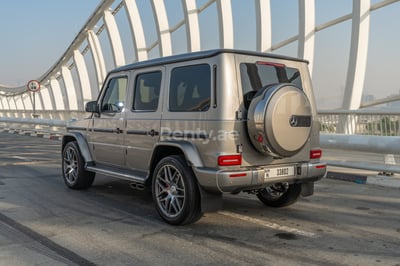 Grey Mercedes G63 AMG for rent in Abu-Dhabi 1