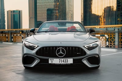 Grey Mercedes SL63 AMG for rent in Sharjah 0