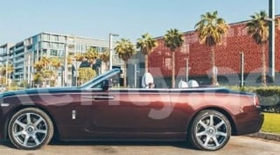 Maroon Rolls Royce Dawn for rent in Abu-Dhabi 0