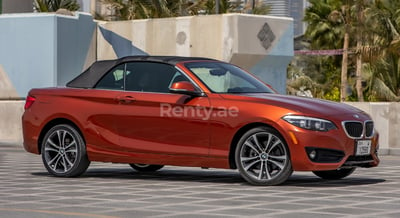 Orange BMW 230i for rent in Sharjah 0