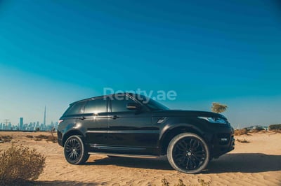 Black Range Rover Sport for rent in Dubai 1