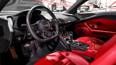 Red Audi R8 for rent in Dubai 1