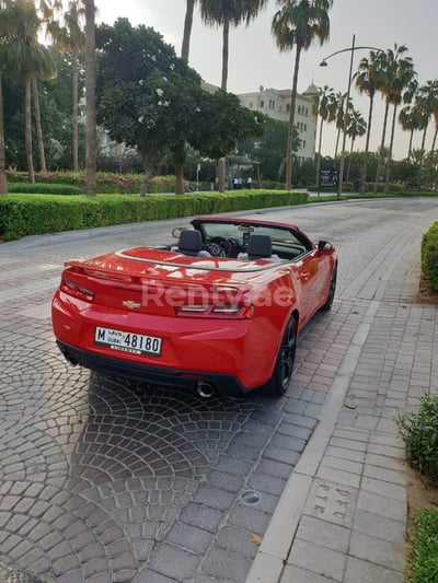 Red Chevrolet Camaro for rent in Dubai 0