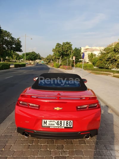 Rosso Chevrolet Camaro in affitto a Abu-Dhabi 1