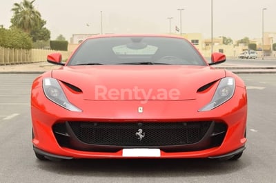 Red Ferrari 812 Superfast for rent in Dubai 0