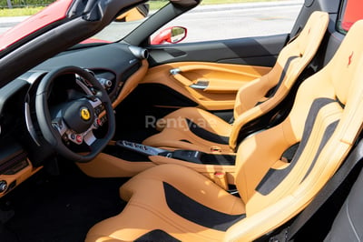 Red Ferrari F8 Tributo Spyder for rent in Abu-Dhabi 0