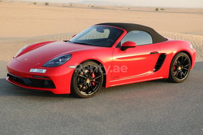 Red Porsche Boxster for rent in Sharjah 1