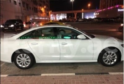 White Audi A6 for rent in Abu-Dhabi 0