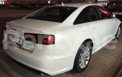 White Audi A6 for rent in Dubai 1