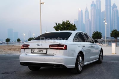 White Audi A6 for rent in Dubai 1