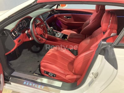 أبيض Bentley Continental GTC للإيجار في دبي 0