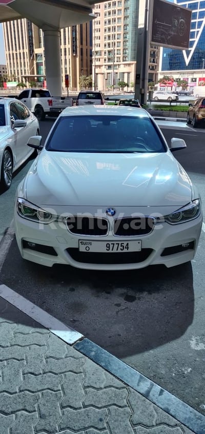 White BMW 318 for rent in Dubai 0