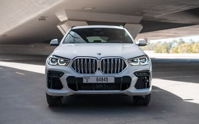 White BMW X6 for rent in Abu-Dhabi 0