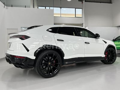 Blanco Lamborghini Urus en alquiler en Dubai 1