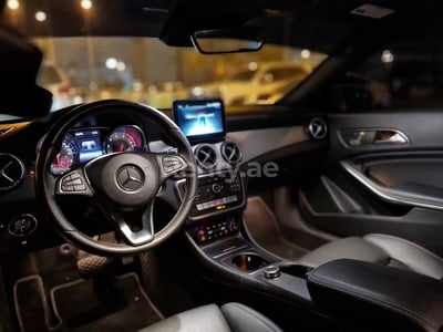 White Mercedes CLA for rent in Dubai 1