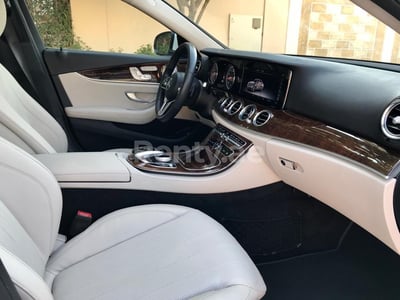 White Mercedes E Class for rent in Dubai 1