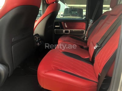 White Mercedes G63 for rent in Sharjah 1