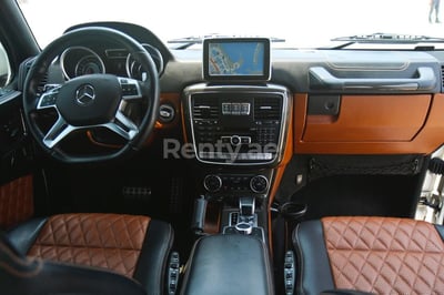 White Mercedes G63 for rent in Sharjah 0