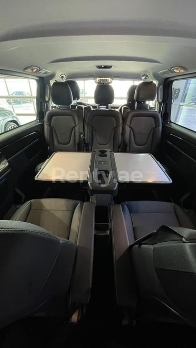 White Mercedes V Class Avantgarde for rent in Dubai 0