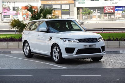 Blanco Range Rover Sport en alquiler en Abu-Dhabi 0