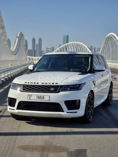 White Range Rover Sport for rent in Sharjah 0