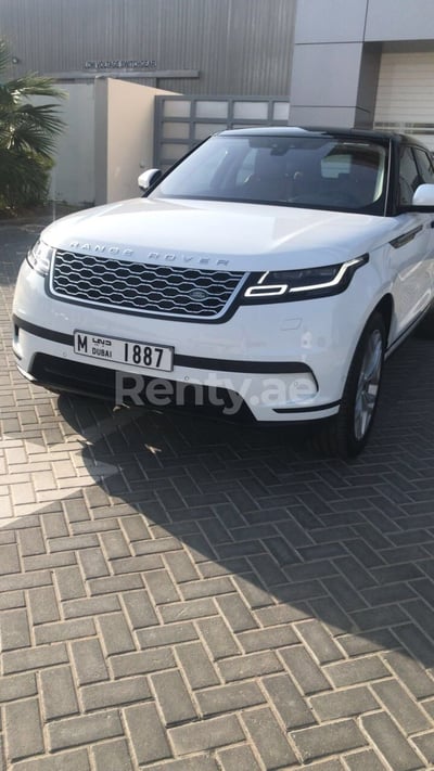 在阿布扎比租赁白色 Range Rover Velar 0