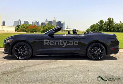 Nero Ford Mustang in affitto a Dubai 1