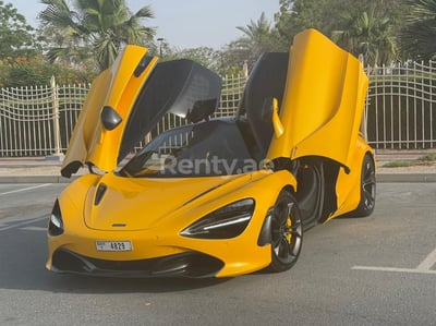 Yellow McLaren 720 S for rent in Abu-Dhabi 0