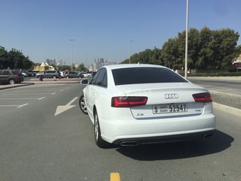 White Audi A6 for rent in Abu-Dhabi 2