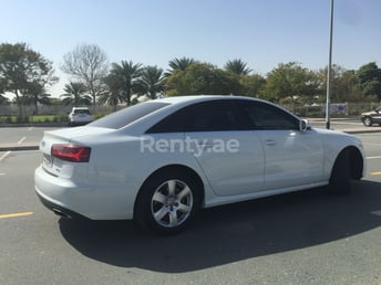 White Audi A6 for rent in Abu-Dhabi 3