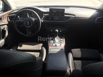 White Audi A6 for rent in Abu-Dhabi 4