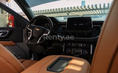 Beige Chevrolet Tahoe for rent in Dubai 4