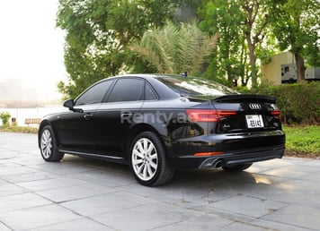 Black Audi A4 for rent in Abu-Dhabi 5